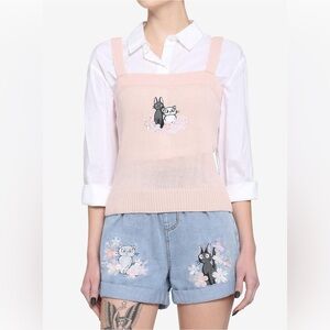Studio Ghibli Kiki's Delivery Service Jiji & Lily Girls Knit Cami